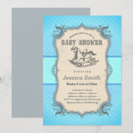 Invitación de BABY SHOWER vintage - Caballo rocoso