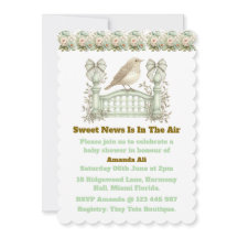 Invitación de baby shower vintage neutral editable