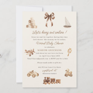 Invitación de Baby Shower Virtual de guardería en
