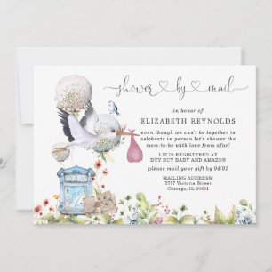 Invitación de baby shower virtual por correo