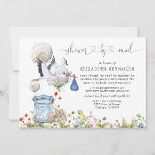Invitación de baby shower virtual por correo
