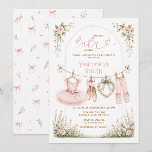 Invitación de Baby Shower We Are Tutu Excited