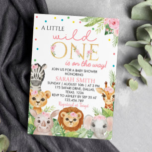 Invitación de Baby Shower Wild One