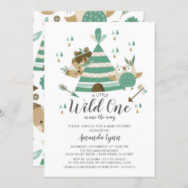 Invitación de Baby Shower Wild One