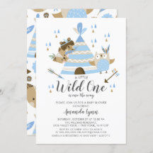 Invitación de Baby Shower Wild One