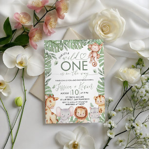 Invitación de Baby Shower Wild One Safari