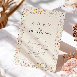 Invitación de Baby Shower 'Wildflower Baby in Bloo