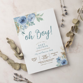 Invitación de Baby Shower Wildflower Oh Boy