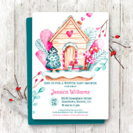 Invitación de Baby Shower Winter Wonderland