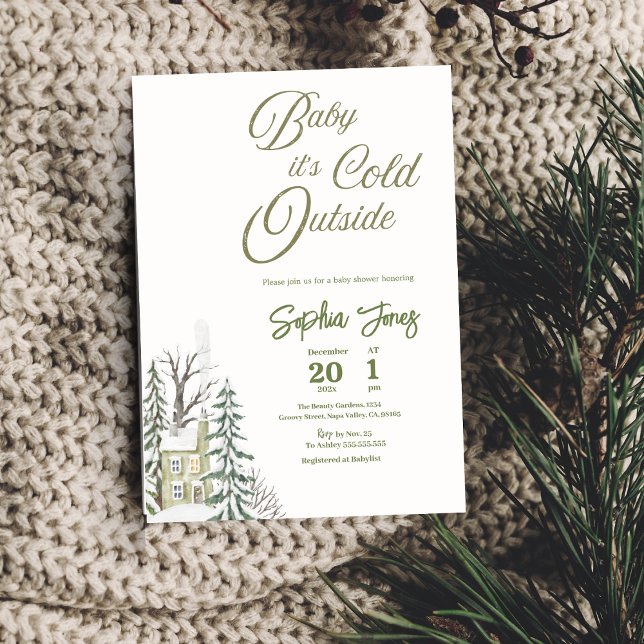 Invitación de Baby Shower Winter Wonderland (Subido por el creador)