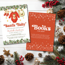 Invitación de Baby Shower y Solicitud de Libro de