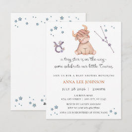 Invitación de Baby Shower Zodiac Tauro