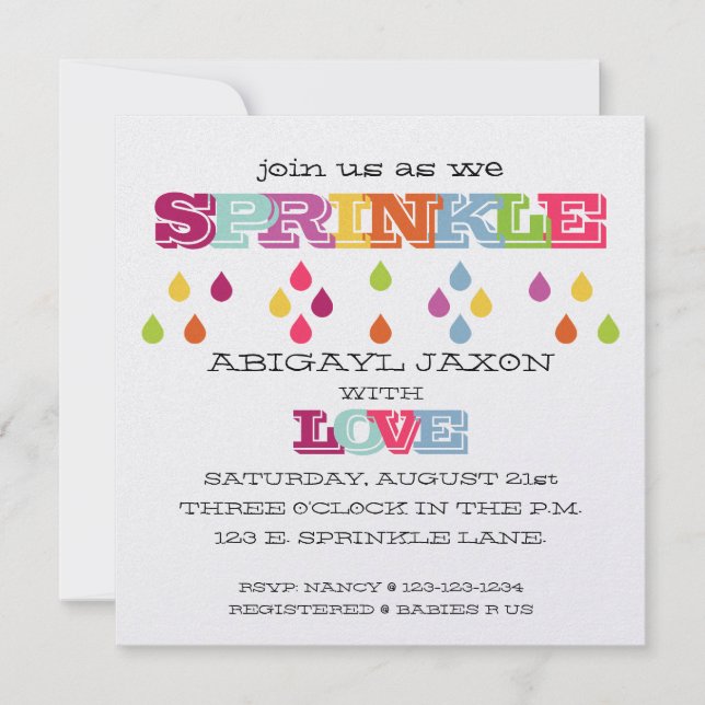INVITACIÓN DE BABY SPRINKLE (Anverso)