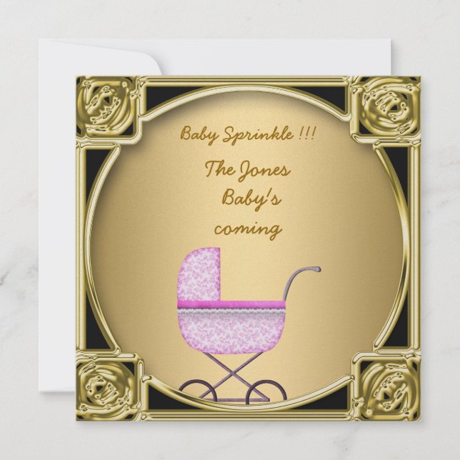 invitación de Baby Sprinkle Baby Shower (Anverso)