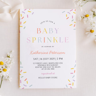 Invitación de Baby Sprinkle Confetti Baby