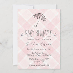 Invitación de Baby Sprinkle de Paraguas de Cuadro