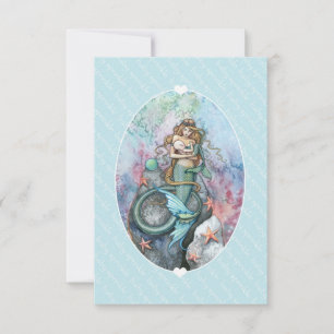 Invitación de Baby Sprinkle Insert Sirena y Bebé