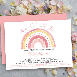 Invitación de Baby Sprinkle para Niña Bebé Arcoíri