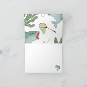Invitación de Babyshower con tema de pesca para ni