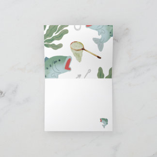 Invitación de Babyshower con tema de pesca para ni