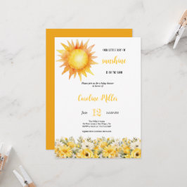 INVITACIÓN DE BABYSHOWER DEL CHICA DE SOL AMARILLO