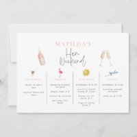 invitación de bachelorette a las bebidas acuáticas