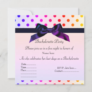 INVITACIÓN DE BACHELORETTE DE COLOR ROSA EN LA ESC