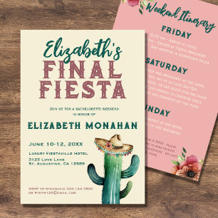 Invitación de Bachelorette de Fiesta Final de colo