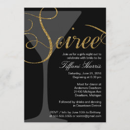 Invitación De Bachelorette de los chicas de la noche