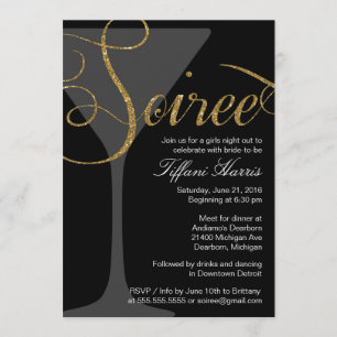 Invitación De Bachelorette de los chicas de la noche