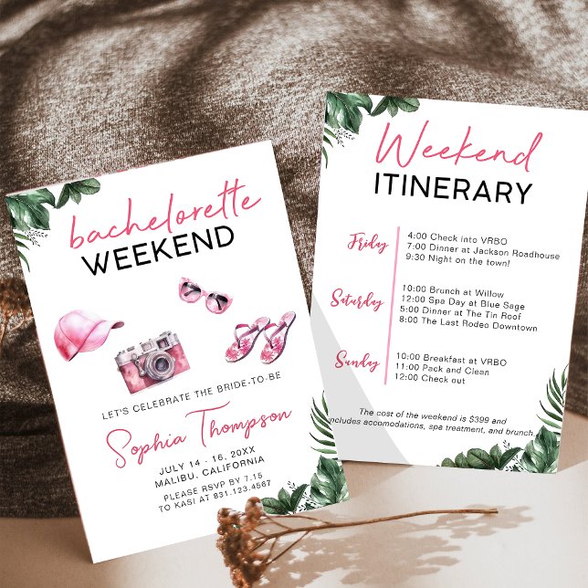 Invitación de Bachelorette Weekend Palm Beach (Subido por el creador)
