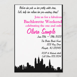 Invitación de Bachlorette de la ciudad