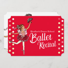 Invitación de bailarina con recitales de ballet