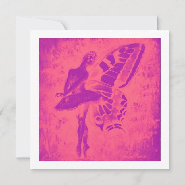 Invitación de bailarina de hadas (Anverso)