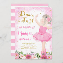 Invitación de Bailarina Dorada