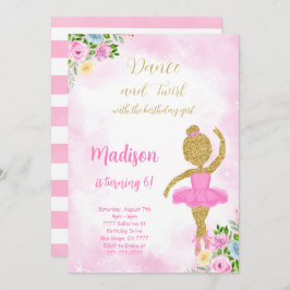 Invitación de Bailarina Rosa