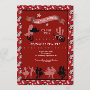 Invitación de bailarines country western