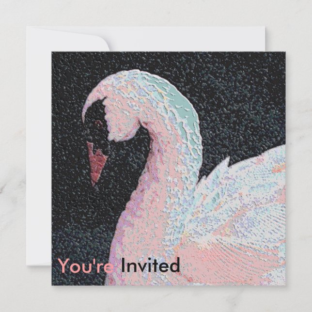 Invitación de baile de la cena de los azotes negro (Anverso)