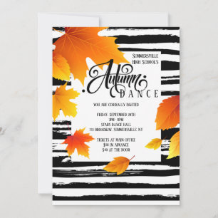 Invitación de baile de la escuela de otoño
