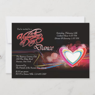 Invitación de baile El día de San Valentín