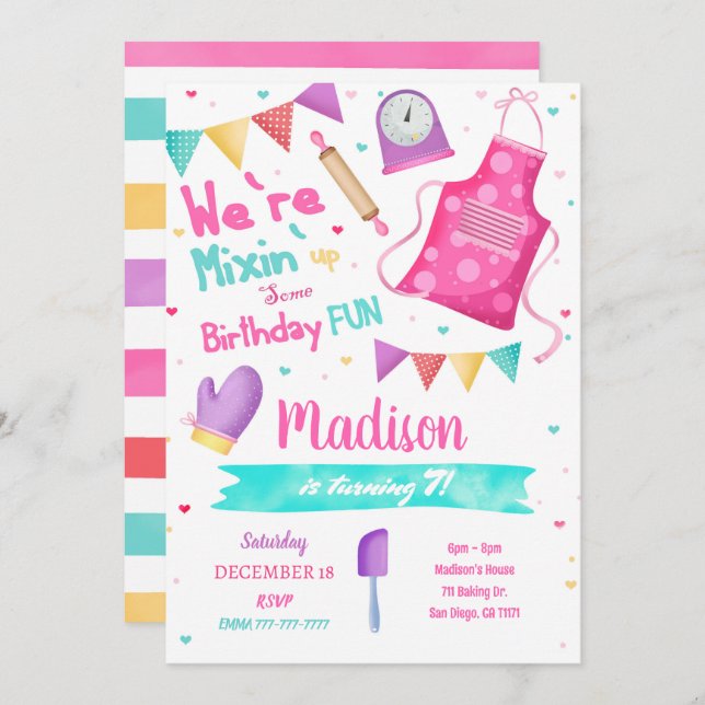 Invitación de Baking (Anverso / Reverso)
