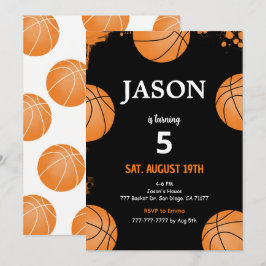 Invitación de baloncesto negro