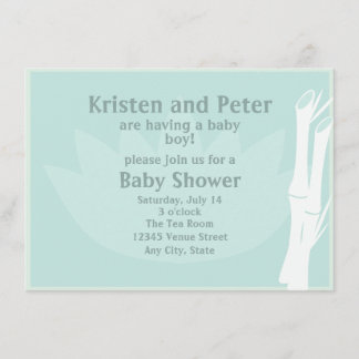 Invitación de bambú de Baby Shower