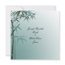 Invitación de bambú natural de la boda de la