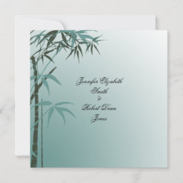 Invitación de bambú natural de la boda de la