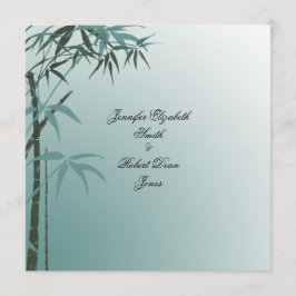 Invitación de bambú natural de la boda de la