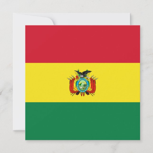 Invitación de bandera de Bolivia (Anverso)