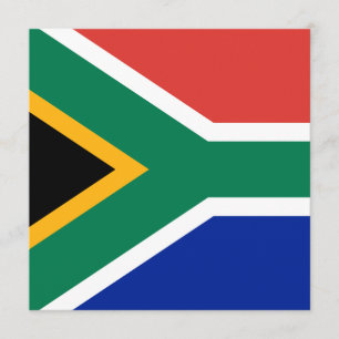 Invitación de bandera de Sudáfrica
