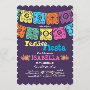 Invitación de banderas de fiesta