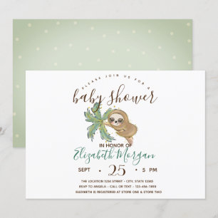 Invitación de Baño de Bebé de Puntos de Lunares de